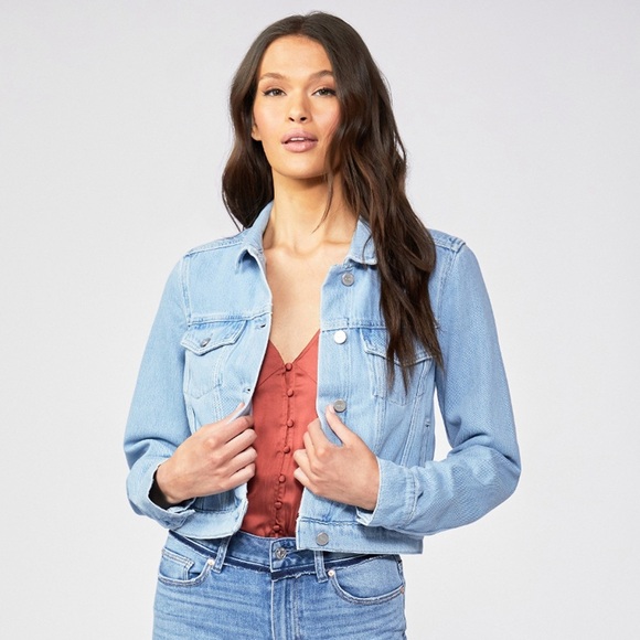 NWT✨PAIGE VIVIENNE Sarafina Distressed Denim Jacket Size Medium